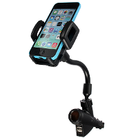 Motorcycle Dual Usb Phone Charger & Cigarette Lighter Mount Holder