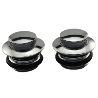 Motorcycle Fuel Tank Chrome Gas Cap Covers For Harley Silver