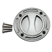 Motorcycle Fuel Tank Chrome Gas Cap Covers For Suzuki Silver