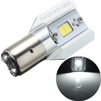 Motorcycle Led Headlight Dc/ac 6 80v 12w H/l Cob Ba20d Bulb