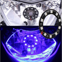 Motorcycle Scooter Led Headligth Angel Eyes Lamp
