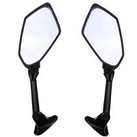 Motorcycle Side Mirror Black Diamond Pattern For Kawasaki Zx6r Zx 6r 2009 2011