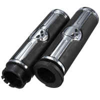 Motorcycle Skull Handlebars Hand Grips 1inch 25mm For Harley Softail Dyna Sportster