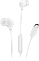 Motorola In Ear oordopjes Kabel Wit Microfoon uitschakelbaar (mute)