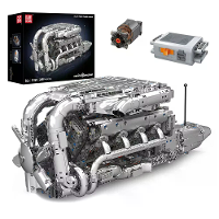 Mould King 10168 Bouwblokken Supercar Technisch MOC V8 Twin Turbo Motor Model Assembleerset 2899+PCS Uitstekende STEAM W