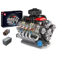 Mould King 10171 LSX454 Gemotoriseerde V8 Motor Model Doe Het Zelf Montagekit Gemotoriseerde Bouwblok 487PCS Excellent S