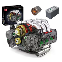 Mould King 10181 Technische Auto Motor Toys Gemotoriseerde Flat 6 Motor Bouwsteen Blok Assemblage Motor Set 2375PCS Kers