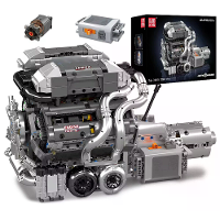 Mould King 10201 Technische Auto Bouwblok Gemotoriseerde Bug SuperCar W16 Motor met Versnellingsbak Bouwbloksteen Kind G