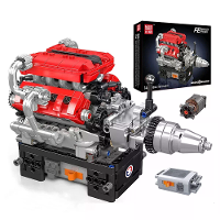 Mould King 10204 Technische Speelgoed MOC Mechanische FE Sportwagen V8 Motor Bouwblok Bouwset 750PCS Kinderspeelgoed Ker