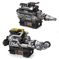 Mould King 10205 10207 De RR Luxe Auto V12 Motor Model / De Gemotoriseerde PAG Supercar V12 Motor Model Bouwblok Assembl