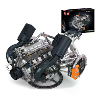 Mould King 10248 Technische Auto Motor Speelgoed De Gemonteerde JZK V8 Hyper Motor Bouwset MOC Motor Blok Kinderen Kerst