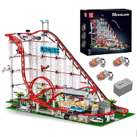 MOULD KING 11014 Gemotoriseerde Rolle Loop Coaster Creatieve Bouwblokset 3646+PCS Compatibel met 10303 Set Kinderspeelgo