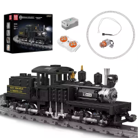 Mould King 12032 RC NO. Shay Type Stoomlocomotief LED Retro Trein Speelgoed Bouwblok Blok Montage Kit Kinder Kerstcadeau