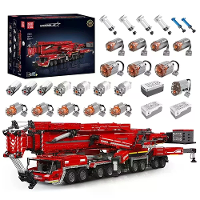 Mould King 17007 17008 Technische Vrachtwagen Bouwblok Afstandsbediening Liebherr LTM 11200 Kraanmodel Kinderen Kerstaut