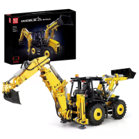 Mould King 17036 RC Kraanmeter Graafmachine Technische Vrachtwagen Ingenieurswagen MOC Bouwblok Steentje Montagepakket O