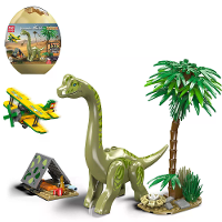 Mould King Jurassic World Series 29001 29002 29004 Brachiosaurus & Biplane Kamp / T Rex Transport Schip / Ankylosaurus &