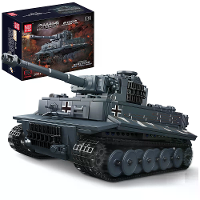 Mould King Military Series 20014 Tijgertank 1:35 schaal APP RC gemotoriseerde bouwblok assemble kit met MK5 voedingsmodu