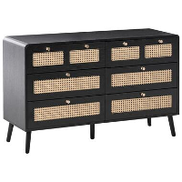 MOURA   Ladekast 6 lades   Zwart   MDF