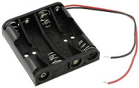 MPD BC4AAAW Batterijhouder Aantal cellen: 4 AAA (potlood) Kabel (l x b x h) 51 x 48 x 13 mm