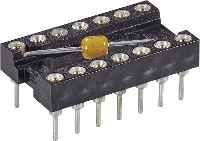 MPE Garry 001 3 016 3 B1STF XT0 MPQ 16.3 STG B 100 nFU IC fitting Rastermaat: 7.62 Mm Aantal polen: 16 Precisiecontacten, Met condensator 1 stuk(s)
