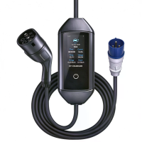 MRS Q2 7KW 32A Type 2 WiFi APP besturing draagbare EV lader EV laden 5m snoer Bluetooth LED weergave IP54 waterdicht met