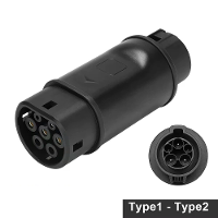 MRS Type 1 naar Type 2 AC oplader AC 110V 250V 32A MAX EV laderadapter SAE J1772 naar IEC 62196 2 Autotoebehoren