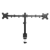 MS02N Dubbele Monitorstandaard voor 14'' 28'' Monitor 360° Rotatie Verstelbare Hoogte, VESA 75x75/100x100mm Houder, Ergo