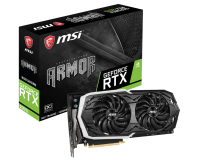 Videokaart MSI Gaming Nvidia GeForce RTX2070 Armor Overclocked 8 GB GDDR6 RAM PCIe x16 HDMI, DisplayPort, USB C
