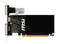 MSI Gaming Nvidia GeForce GT710 Videokaart 2 GB GDDR3 RAM PCIe x8 HDMI, DVI, VGA Low Profile, Passieve koeling