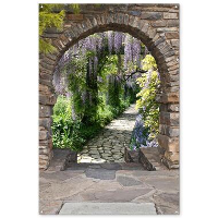 MuchoWow Tuinposter 120x180cm Bos Doorkijk Stenen Pad