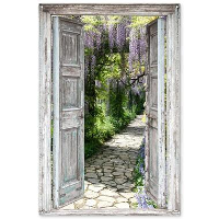 MuchoWow Tuinposter 120x180cm Doorkijk Bos Stenen Lente