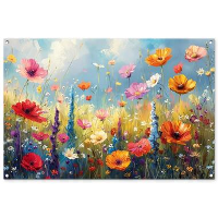 MuchoWow Tuinposter 120x80cm Bloemen Natuur Botanisch Kunst