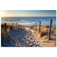 MuchoWow Tuinposter 180x120cm Strand Zee Nederland Duinen Zon