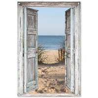 MuchoWow Tuinposter 80x120cm Duin Strand Doorkijk Zomer