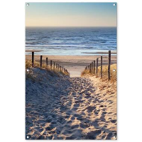 MuchoWow Tuinposter 80x120cm Strand Zee Nederland Duinen Zon