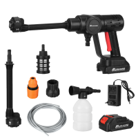 MUDIRO Draadloze Hogedrukreiniger 60bar/870psi 500W Autoreinigingsmachine 6 In 1 Watersproeier EW S04 21V/0.5A 15000mAh