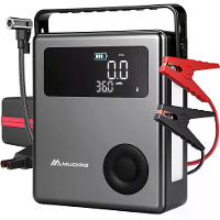 MUDIRO M JC6 7000A Car Jump Starter with Air Compressor 150PSI PD65W Fast Charge 2 LED Lights Smart Display for Cars Mot