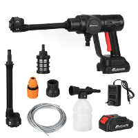 MUDIRO S05 500W 60bar/870psi 6 In 1 Hogedrukreiniger Machine 21V/0.5A 15000mAh Li ion Batterij