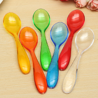 Multi Color Clear Candy Dessert Pudding Scoop Kitchen Spoon