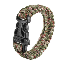 Multi Color Cord Outdoor Quick Release Survival Bracelet With Whistle
