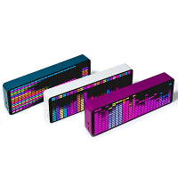 Multi color LED Muziekspectrum Elektronische Klok Geluidsgestuurde Ritmelamp 16*24 RGB Opname Atmosfeerniveaumeter