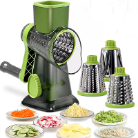 Multi functionele Handcrank Rotary Slicer Groenten Cutter Handheld Rotary Kaasrasp Cutter Ronde Mandoline met Handvat Gr