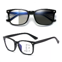 Multifocale fototiche leesbril mannen vrouwen Lichtgewicht Comfortanti klassieke Blauwlichtbescherming HD Nabij Ver Verb