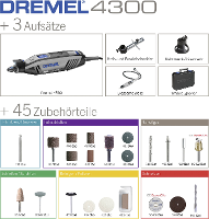 Dremel 4300 3/45 F0134300JA Multifunctioneel gereedschap Incl. Accessoires, Incl. Koffer 175 W