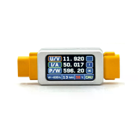 Multifunctioneel Kleurenscherm Spanningsmeter CNC Zilveren Behuizing 6 34V 30A XT60 Bidirectionele Stroommeter Vermogens