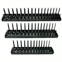 Multifunctionele 3 PCS Plastic Socket Organizer Tray Set 1/4 Inch 3/8 Inch 1/2 Inch Metrisch/Imperiaal PVC Opberghouder