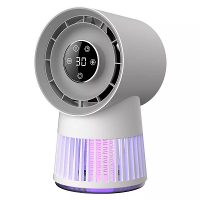 Multifunctionele 360 graden circulerende mini ventilator met ingebouwde muggenverdelger, USB opladen, schakelbare versne