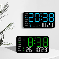 Multifunctionele LED Digitale Wandklok Randloze Elektronische Klok Multifunctionele Hangende Staande Klok Simpele Digita