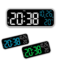 Multifunctionele LED Klok 12/24H Digitale Muur Wekker LED Temperatuur Datum Display Week Nachtmodus Tafelklok Minimalist