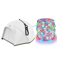 Multifunctionele tentvormige LED lantaarn met opvouwbare 10m/15m snoerlampen en ingebouwde XTE schijnwerper oplaadbare d